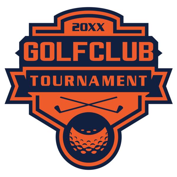 Golf club Tournament logo template 02 Vignette