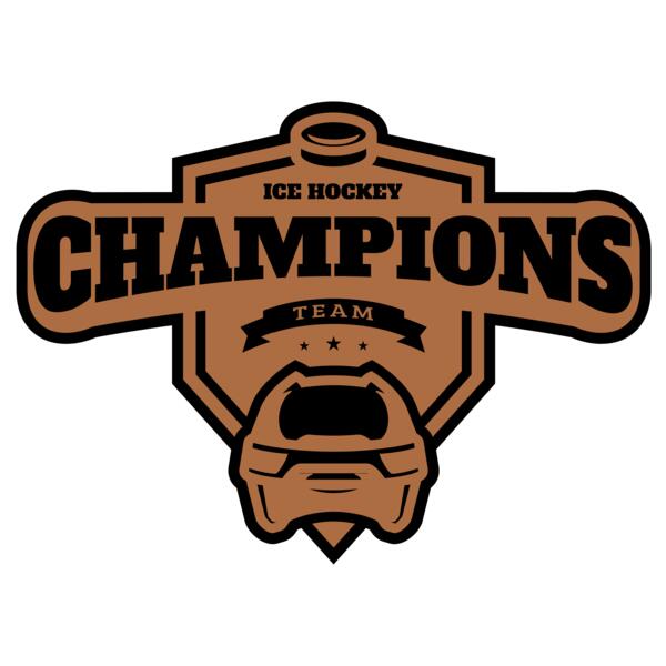Champions Team Ice Hockey logo template Vignette