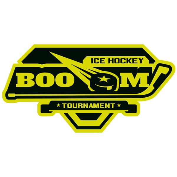 Boom Ice Hockey Tournament logo template Vignette