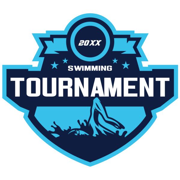 Swimming Tournament logo template Vignette
