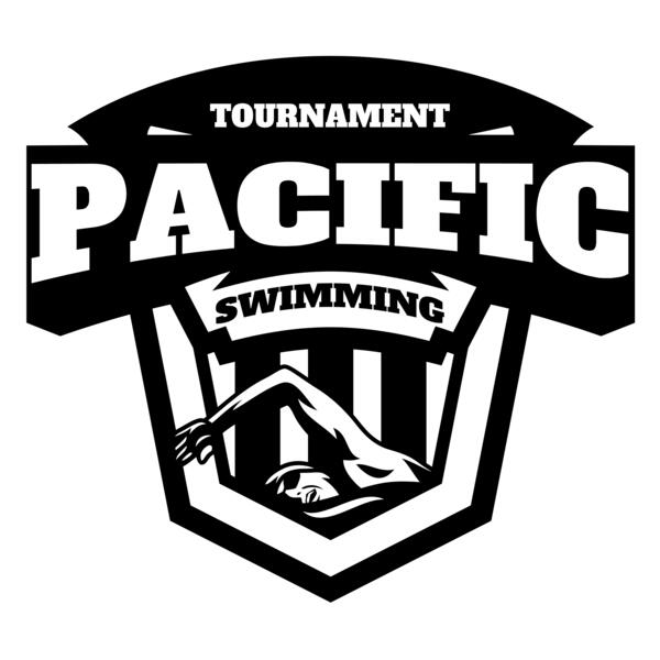 Pacific Swimming Tournament logo template Vignette