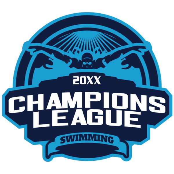 Champions League Swimming logo template Vignette