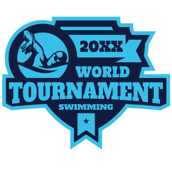 Tournament World  Swimming logo template Vignette