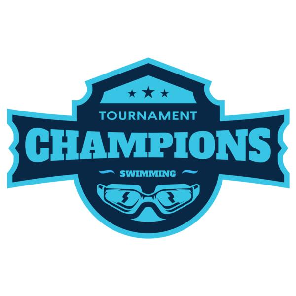 Champions Tournament Swimming logo template Vignette