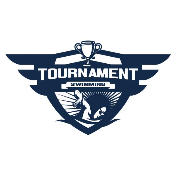Swimming Tournament logo template 04 Vignette
