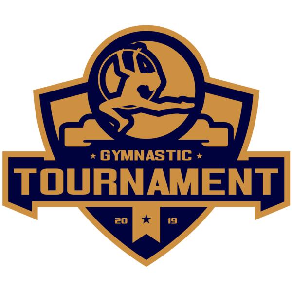 Gymnastic Tournament logo template 02 Vignette