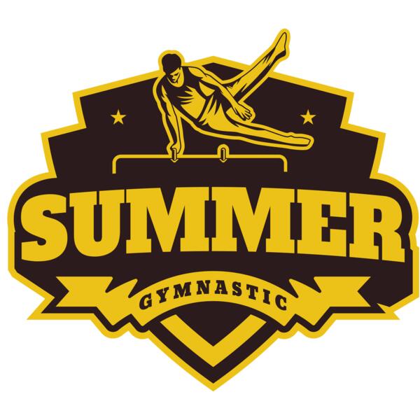 Summer Gymnastic logo template Vignette