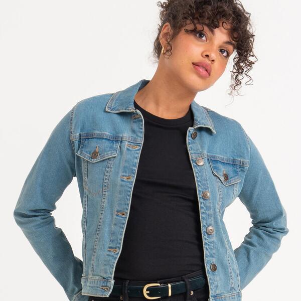Veste en jean denim femme Vignette