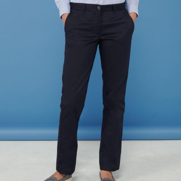 Pantalon femme chino polycoton Vignette