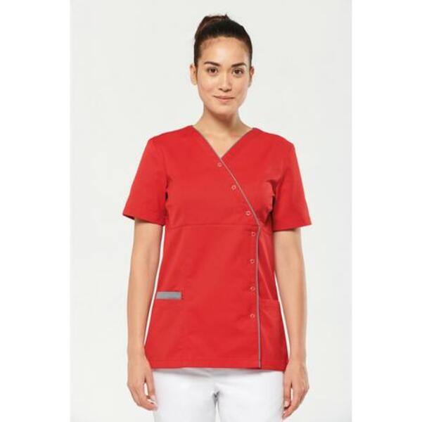 Blouse polycoton avec boutons-pression  Vignette