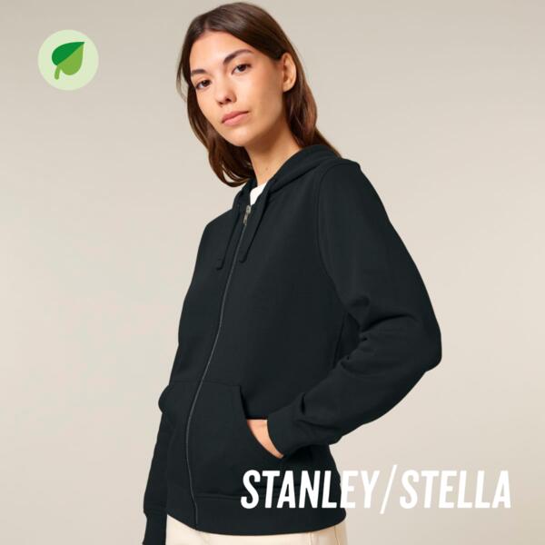 Sweatshirt unisexe a capuche zippe BIO Vignette