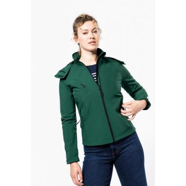 Veste softshell a capuche femme 3 couches Vignette