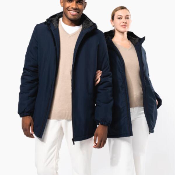 Parka à capuche recyclée unisexe Vignette