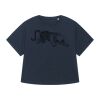 T-shirt à manches retroussées pour femme BIO Vignette