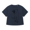T-shirt à manches retroussées pour femme BIO Vignette