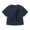 T-shirt à manches retroussées pour femme BIO Vignette